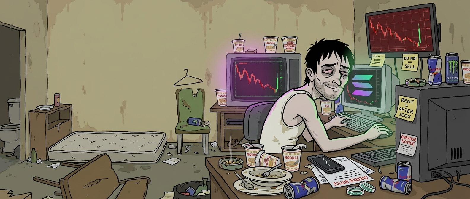 InSOLvent staring at screens while broke